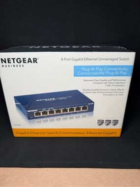 Netgear GS108 ProSafe 8 Port Standalone Gigabit Ethernet Switch GS108-400NAS